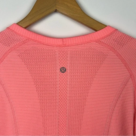 Lululemon Swiftly Tech Short Sleeve Coral Athletic Top - Picture 5 of 7
